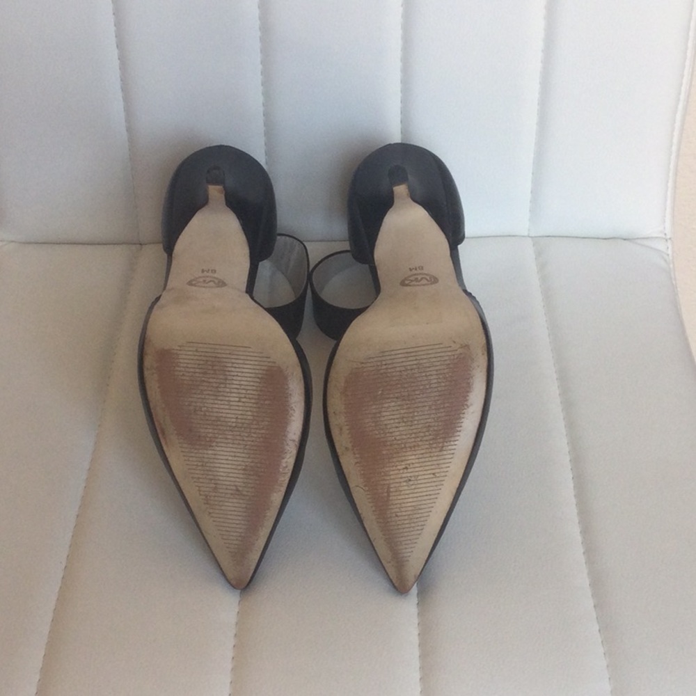 EUC Michael Michael Kors 8M Black Leather Shoes Heels - Picture 7 of 16